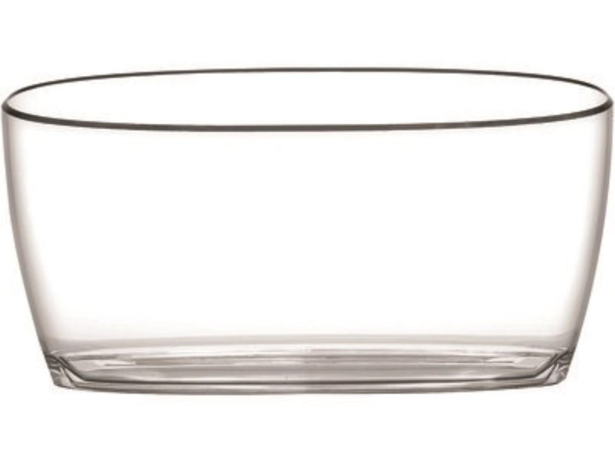 Silberfarbener Champagnerkühler von Abert mit ovaler Form, Masse 48.2x20.9x24.3cm, für Wein- und Champagnerflaschen.