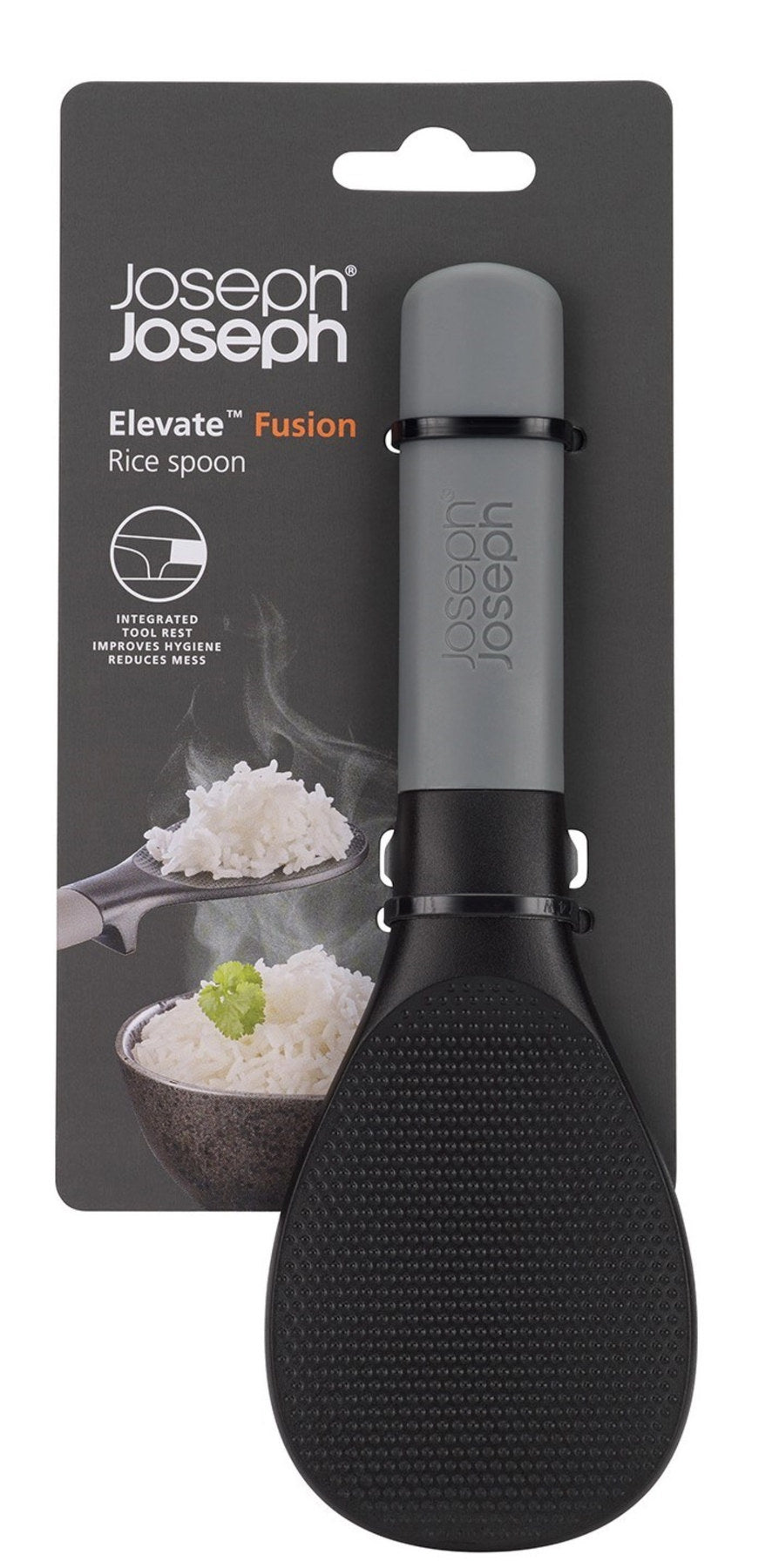 Elevate Fusion Reislöffel in Schwarz präsentiert im Onlineshop von KAQTU Design AG. Kochbesteck ist von Joseph Joseph