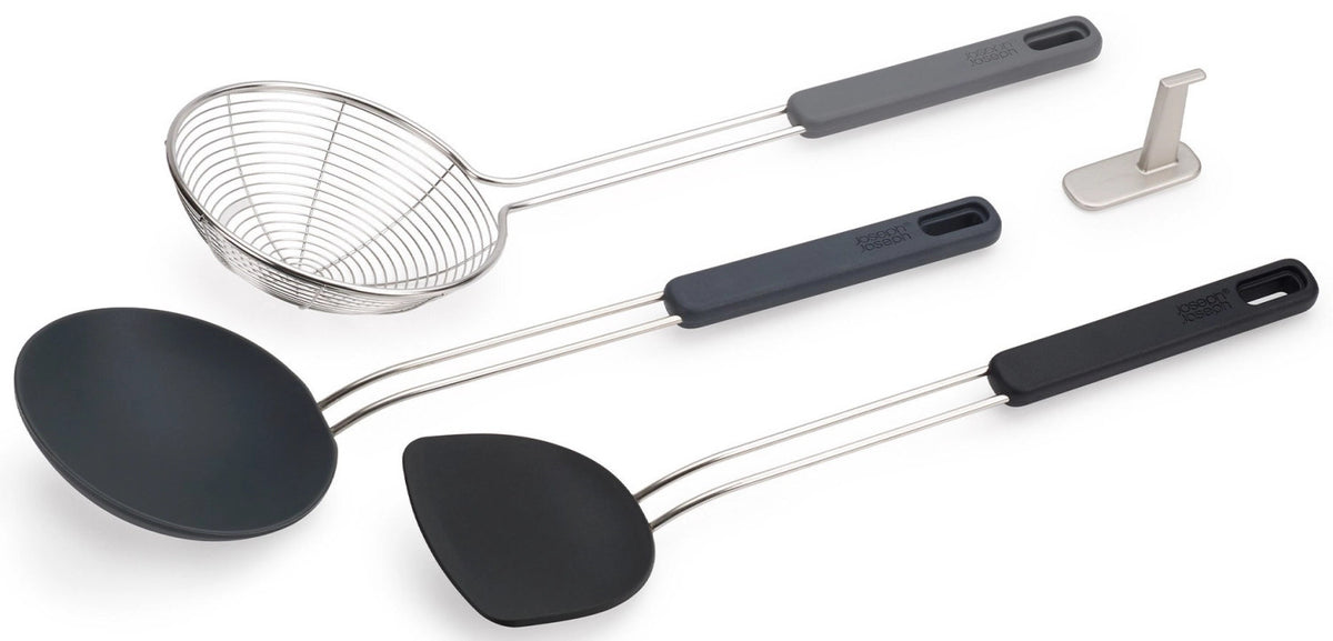 3er Set Nest Fusion Wok-Set in Schwarz präsentiert im Onlineshop von KAQTU Design AG. Kochbesteck ist von Joseph Joseph