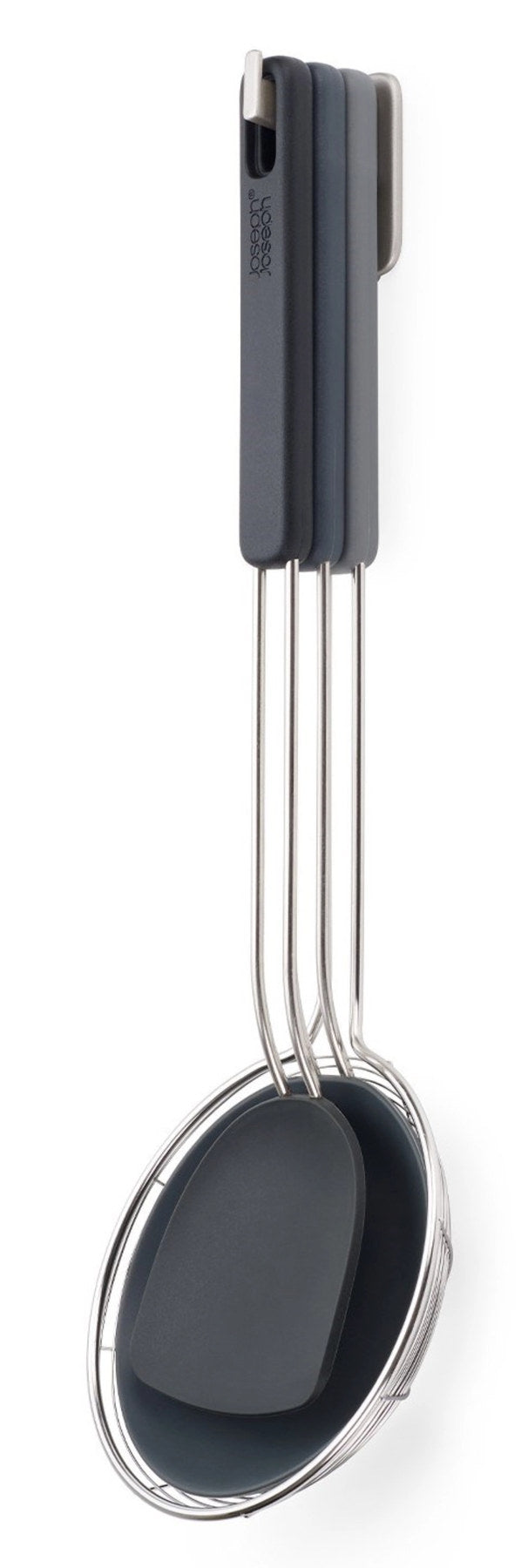 3er Set Nest Fusion Wok-Set in Schwarz präsentiert im Onlineshop von KAQTU Design AG. Kochbesteck ist von Joseph Joseph