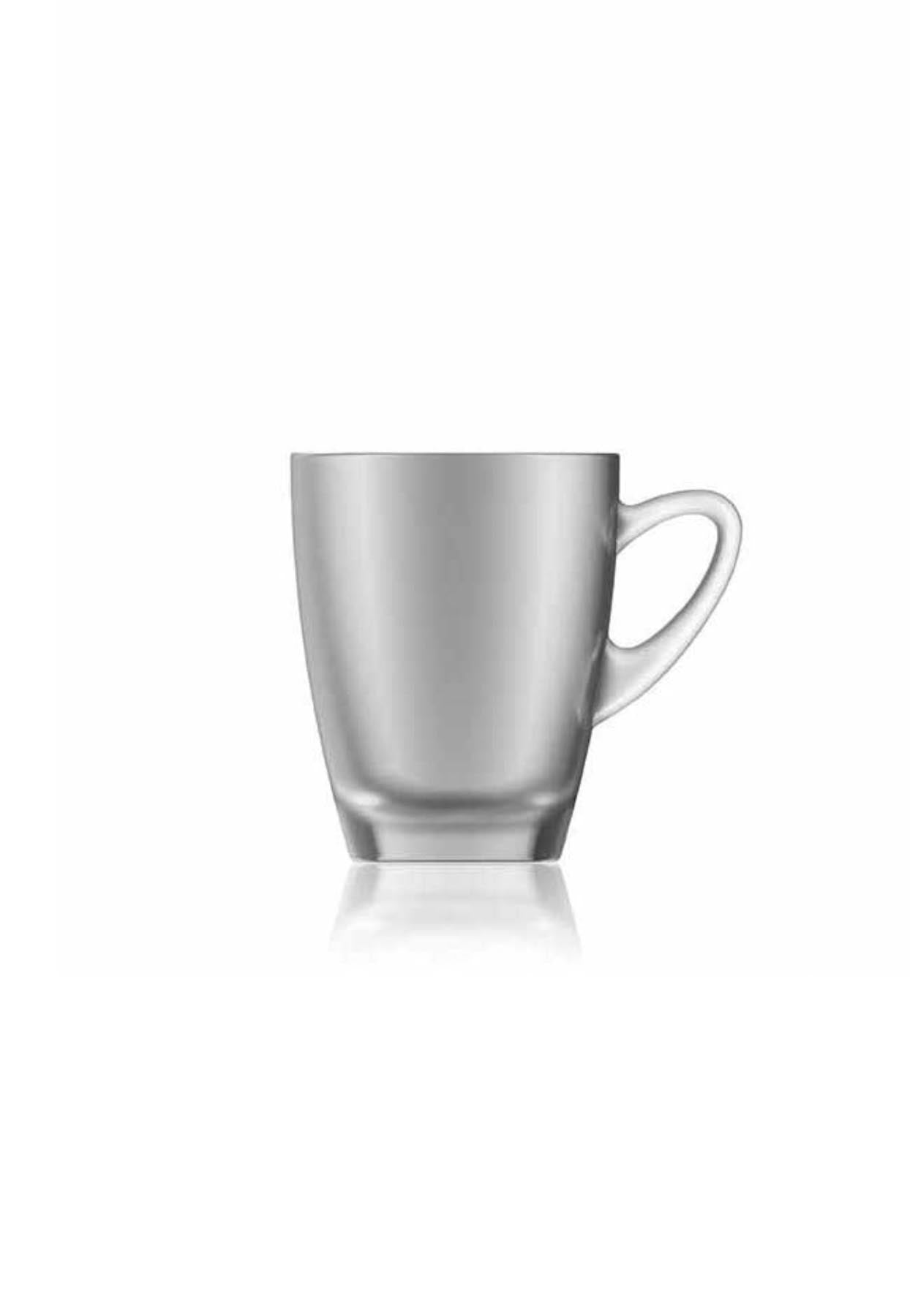 Kenia Glas Henkelbecher breit satiniert 31cl in Transparent präsentiert im Onlineshop von KAQTU Design AG. Kaffeetassen ist von swizzglas