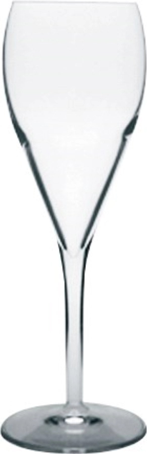 Transparenter Sektkelch Luce von swizzglas mit schlankem Stiel und klarer Kelchform, Fassungsvermögen 16cl (1dl), Höhe 19.2cm.
