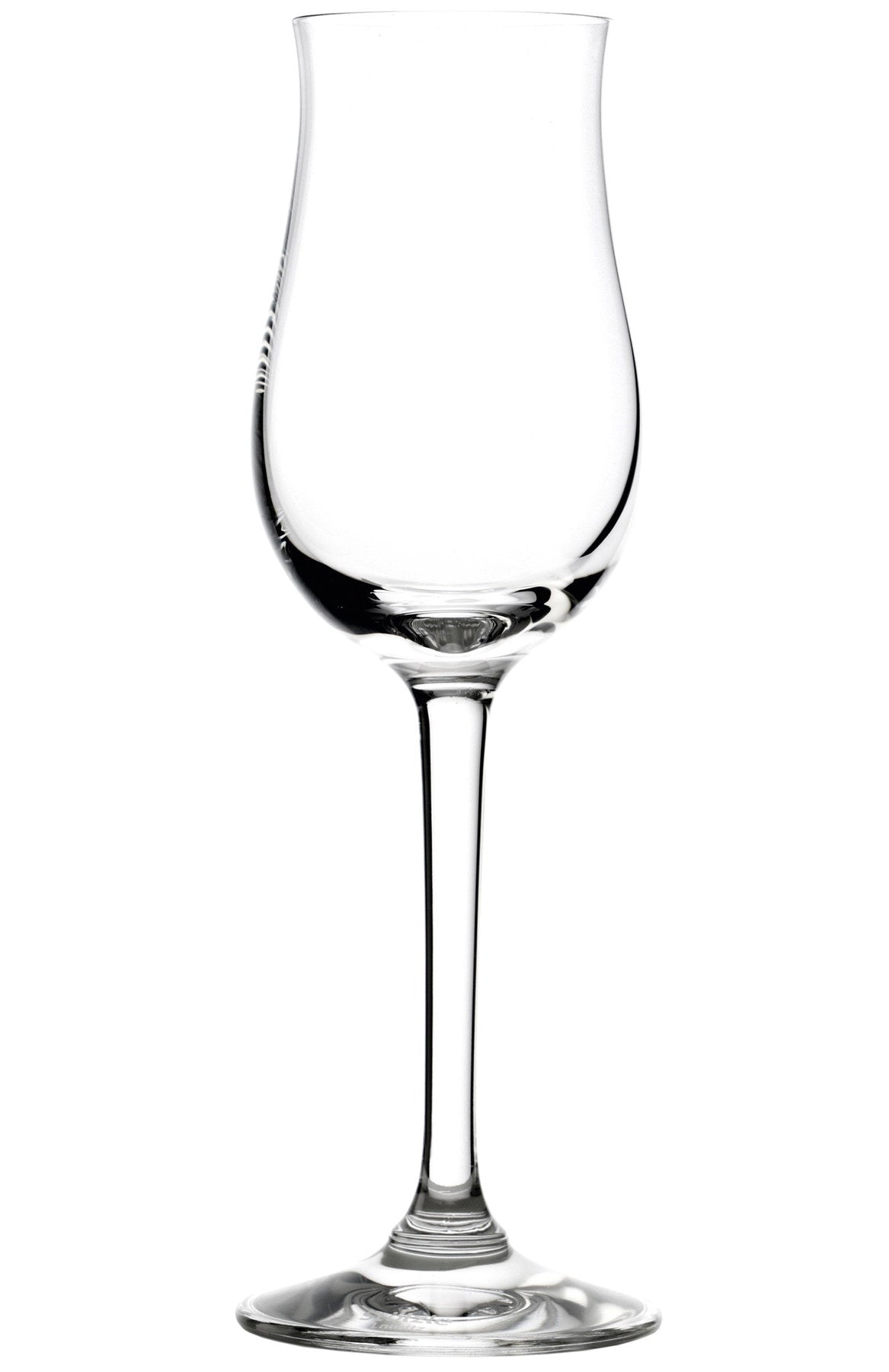 Transparentes Schnapsglas aus Glas von Stölzle, Modell Bar&Liqueur Destillat 104ml, Höhe 16.9cm, Durchmesser 5.6cm, schlanke Form