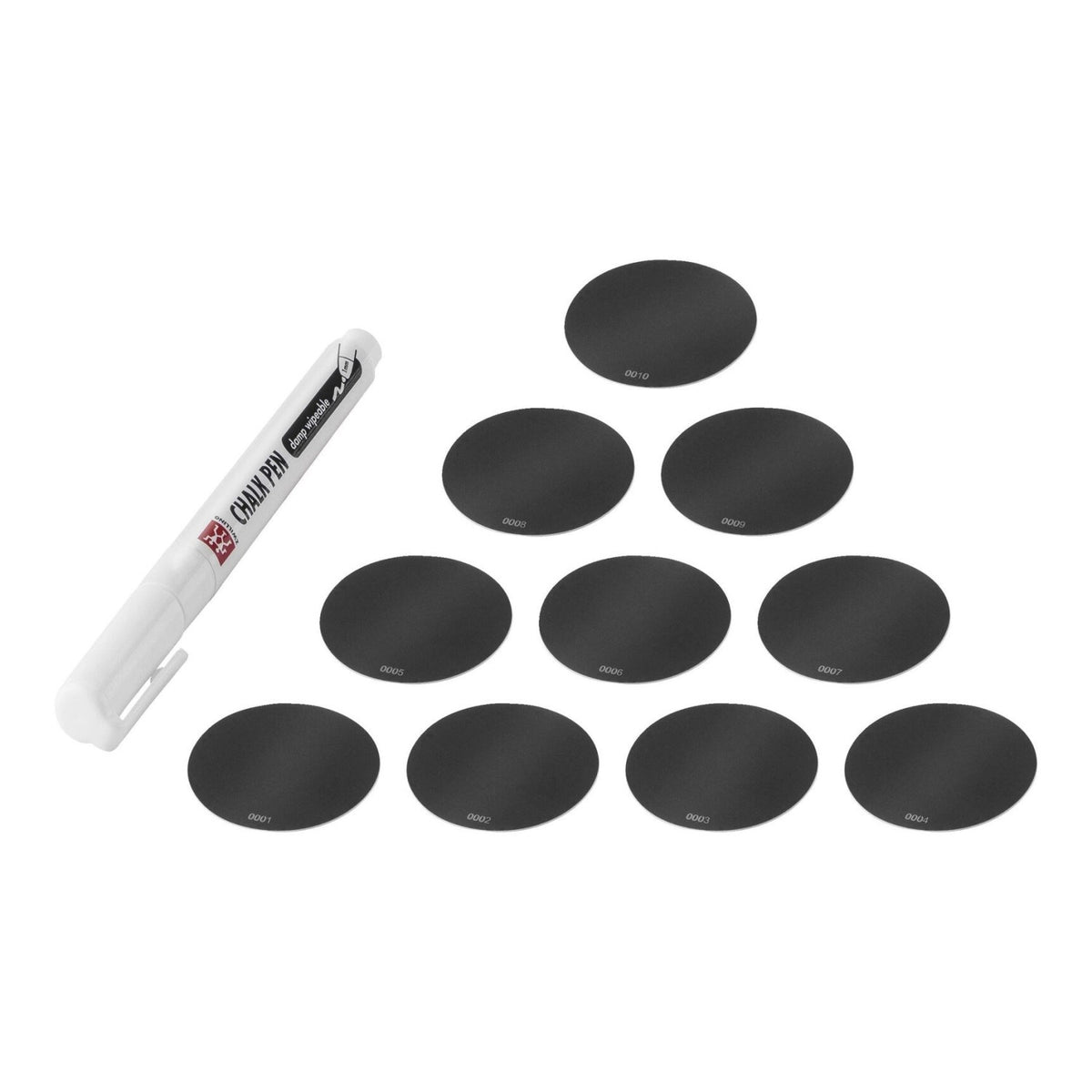 11tlg Cube NFC Etiketten und Kreidestiftset in Schwarz präsentiert im Onlineshop von KAQTU Design AG. Aufbewahrungsbeutel ist von Zwilling