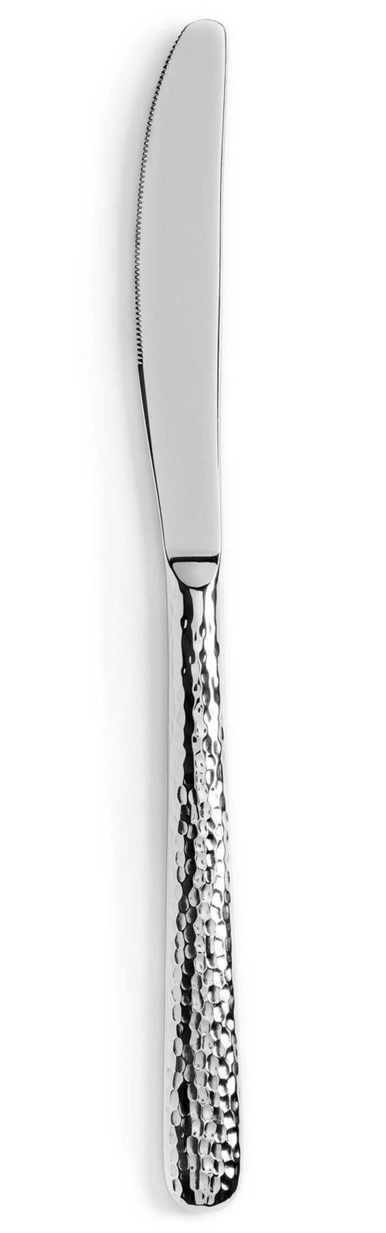 Courchevel Tafelmesser edelstahl martele in Silber präsentiert im Onlineshop von KAQTU Design AG. Besteck ist von Revol