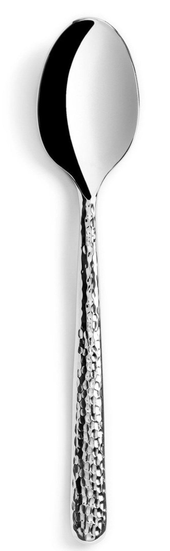 Courchevel Dessertlöffel edelstahl martele in Silber präsentiert im Onlineshop von KAQTU Design AG. Besteck ist von Revol