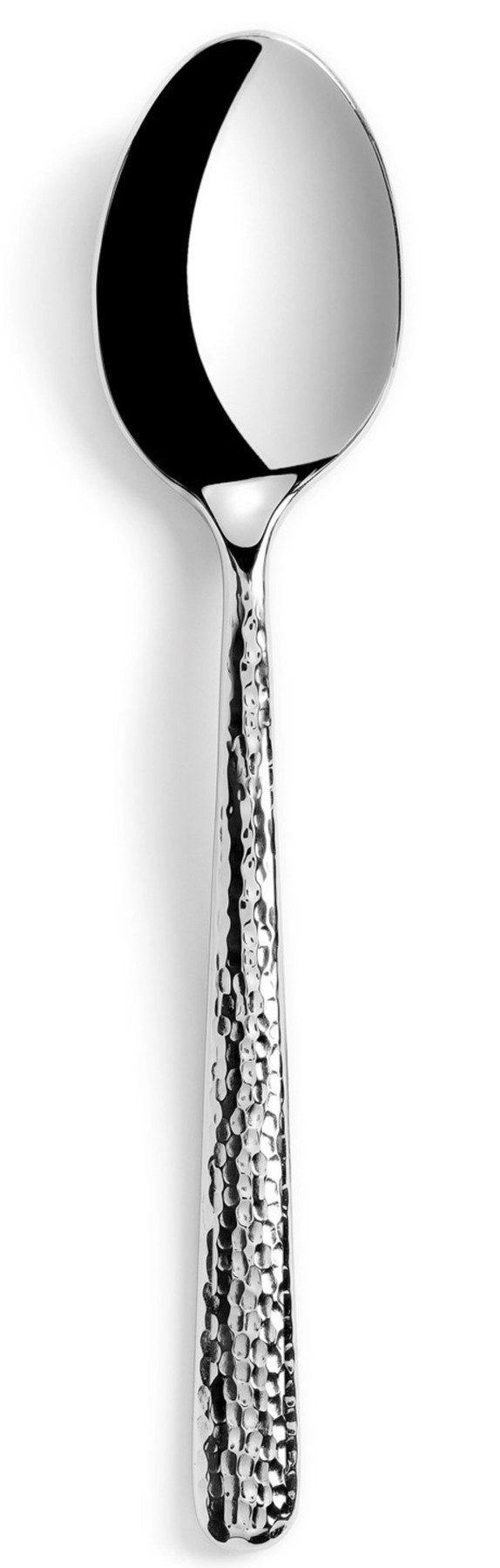 Courchevel Suppenlöffel edelstahl martele in Silber präsentiert im Onlineshop von KAQTU Design AG. Besteck ist von Revol
