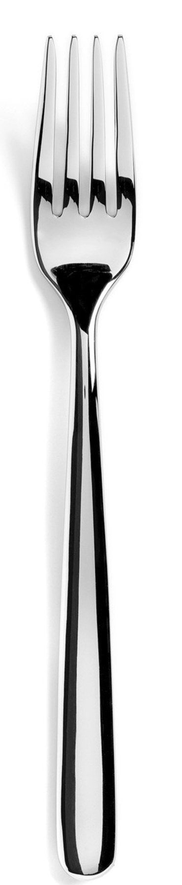 Courchevel Dessertgabel edelstahl glänzend in Silber präsentiert im Onlineshop von KAQTU Design AG. Besteck ist von Revol