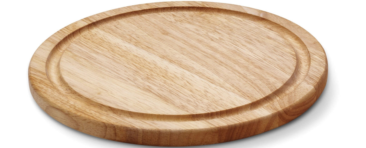 Gummibaum Steakteller m. Saftrille geölt, 30 x 1,8cm in Braun präsentiert im Onlineshop von KAQTU Design AG. Teller ist von Continenta