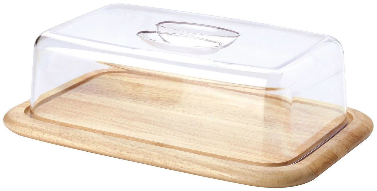 Gummibaum Käseglocke, 2tlg. 38.5x25.5x11.5 cm in Braun präsentiert im Onlineshop von KAQTU Design AG. Käsezubehör ist von Continenta