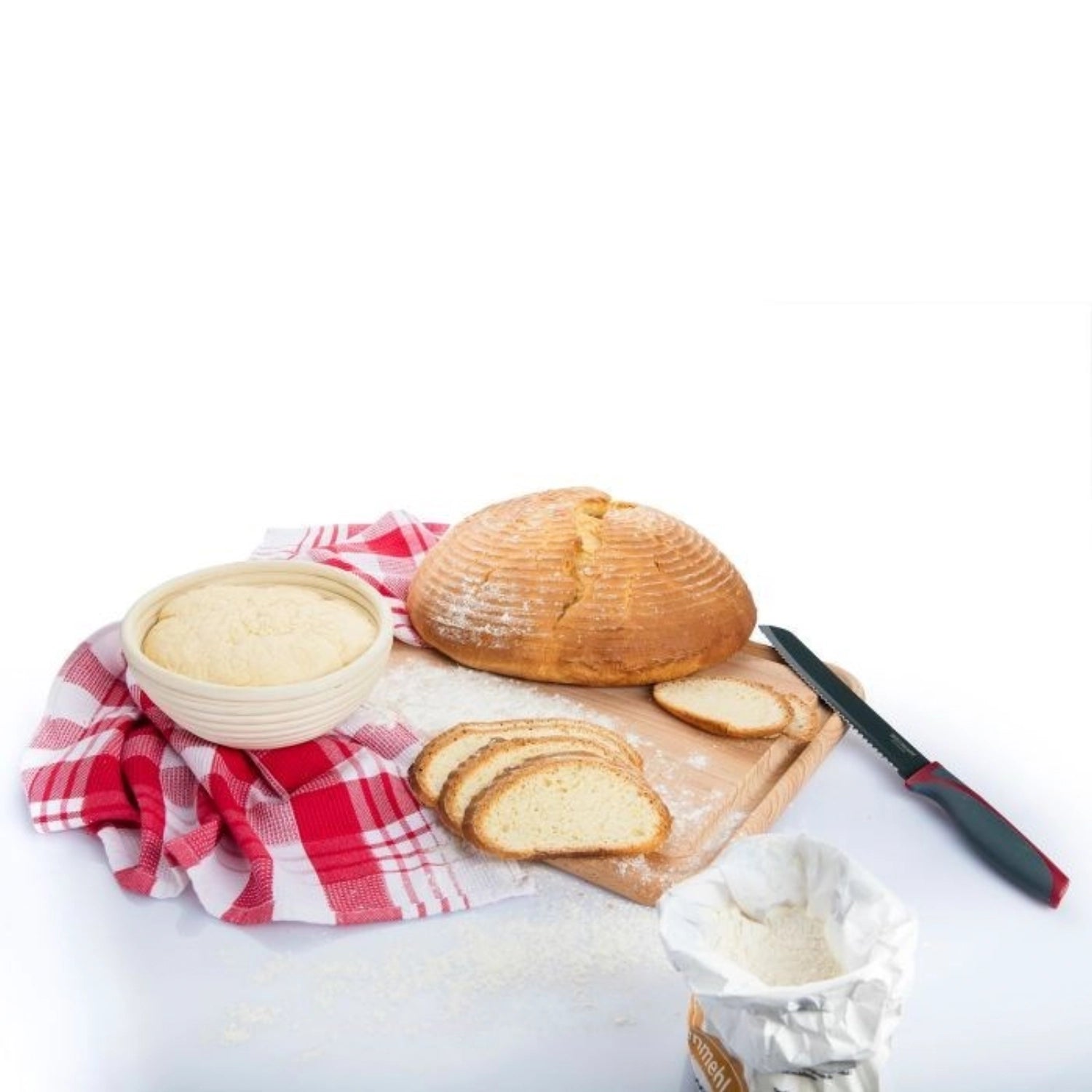 Rundes Gärkörbchen von Westmark, ideal für die Teigführung, mit einem Durchmesser von 18 cm und einer Höhe von 8 cm, perfekt für kleine Brote.