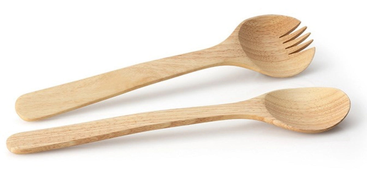 Gummibaum Salatbesteck 31 cm in Braun präsentiert im Onlineshop von KAQTU Design AG. Geschirr ist von Continenta