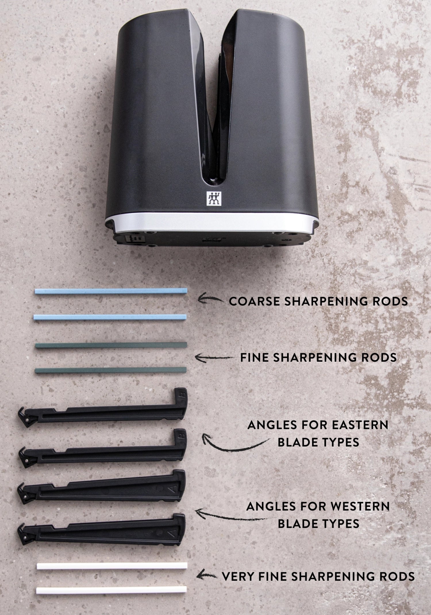 Zwilling V-Edge, affilacoltelli, nero