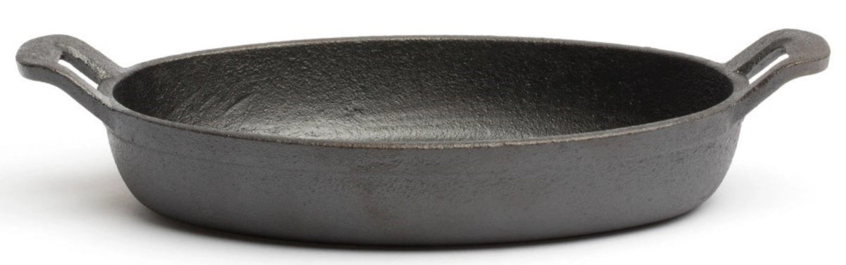 Gusseisenpfanne Mini oval 18x12.6cm H: 3.5cm in Schwarz präsentiert im Onlineshop von KAQTU Design AG. Gusseisenpfanne ist von Comas