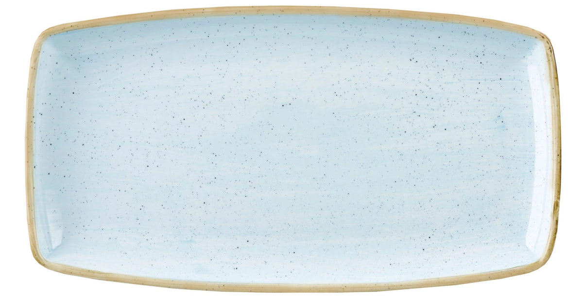 Stonecast Duck Egg Blue Platte rechteckig 35x18.5cm in Blau präsentiert im Onlineshop von KAQTU Design AG. Platte ist von Churchill