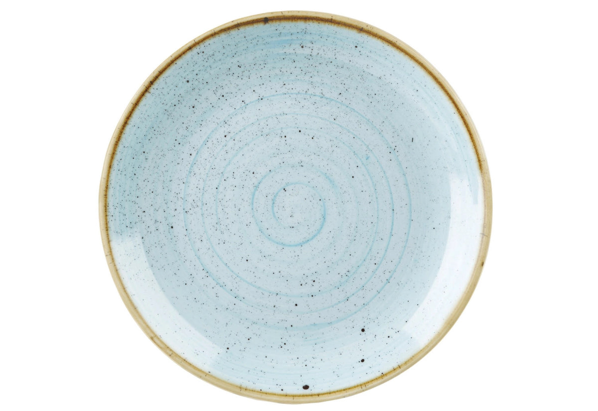 Stonecast Duck Egg Blue Coupe Teller flach 26cm in Blau präsentiert im Onlineshop von KAQTU Design AG. Teller ist von Churchill