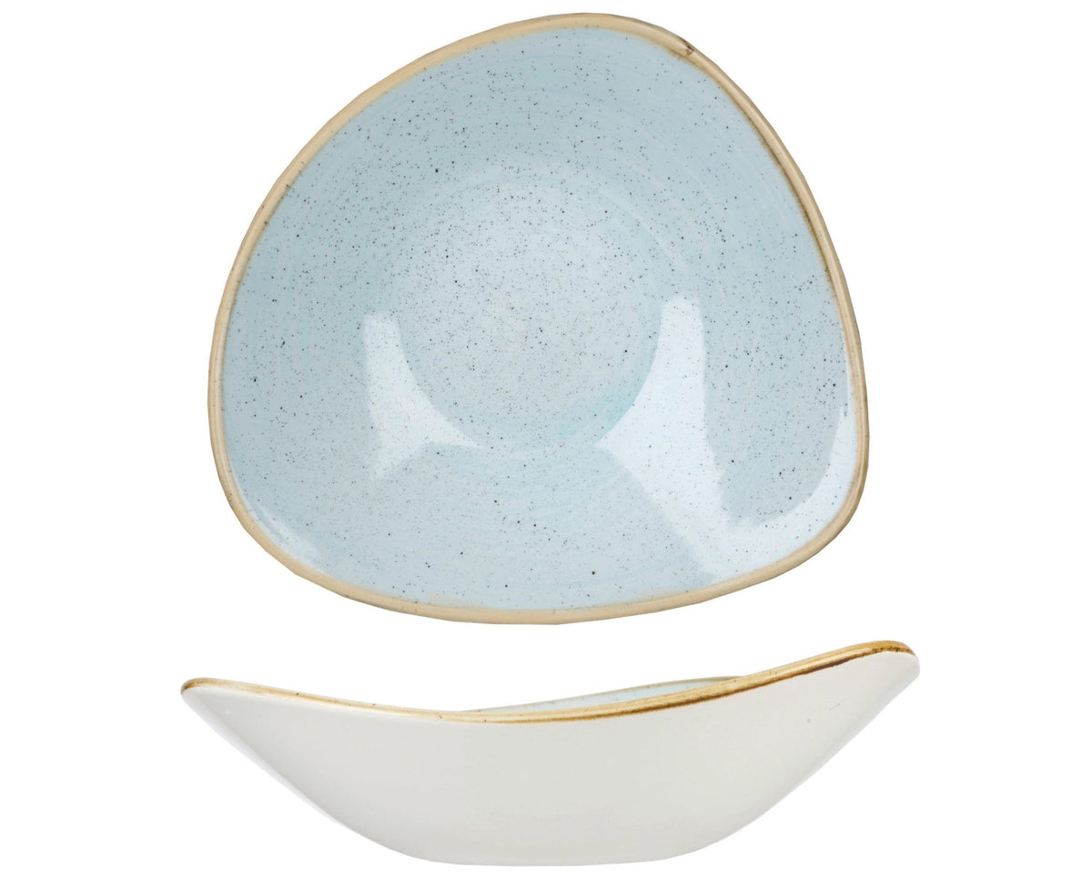 Stonecast Duck Egg Blue Triangel Teller tief 18.5cm in Blau präsentiert im Onlineshop von KAQTU Design AG. Teller ist von Churchill