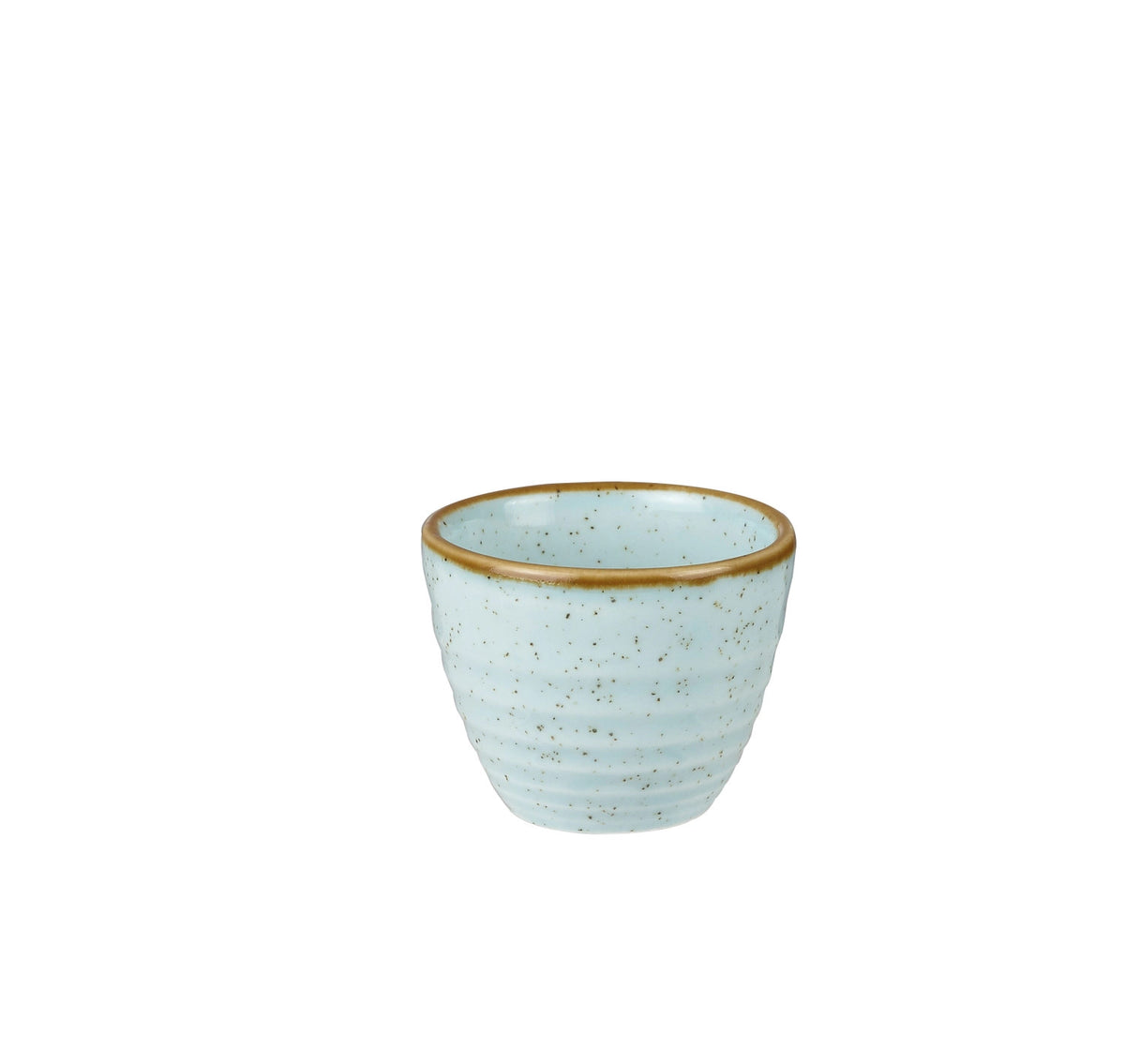 Stonecast Duck Egg Blue Becher geriffelt 5.7cl in Blau präsentiert im Onlineshop von KAQTU Design AG. Tasse ist von Churchill