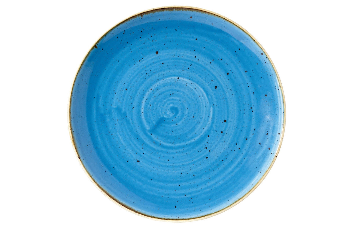 Stonecast Cornflower Blue Coupe Teller flach 21.7cm in Blau präsentiert im Onlineshop von KAQTU Design AG. Teller ist von Churchill