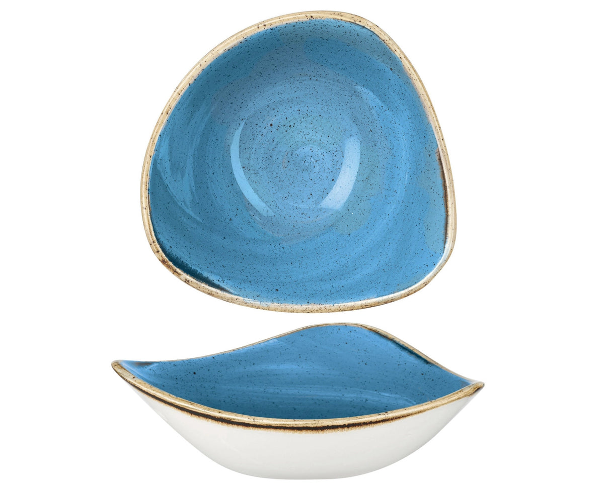 Stonecast Cornflower Blue Triangel Schüssel 15.3cm in Blau präsentiert im Onlineshop von KAQTU Design AG. Teller ist von Churchill