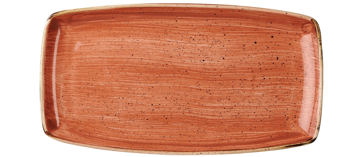 Stonecast Spiced Orange Platte rechteckig 29.5x15cm in Orange präsentiert im Onlineshop von KAQTU Design AG. Platte ist von Churchill