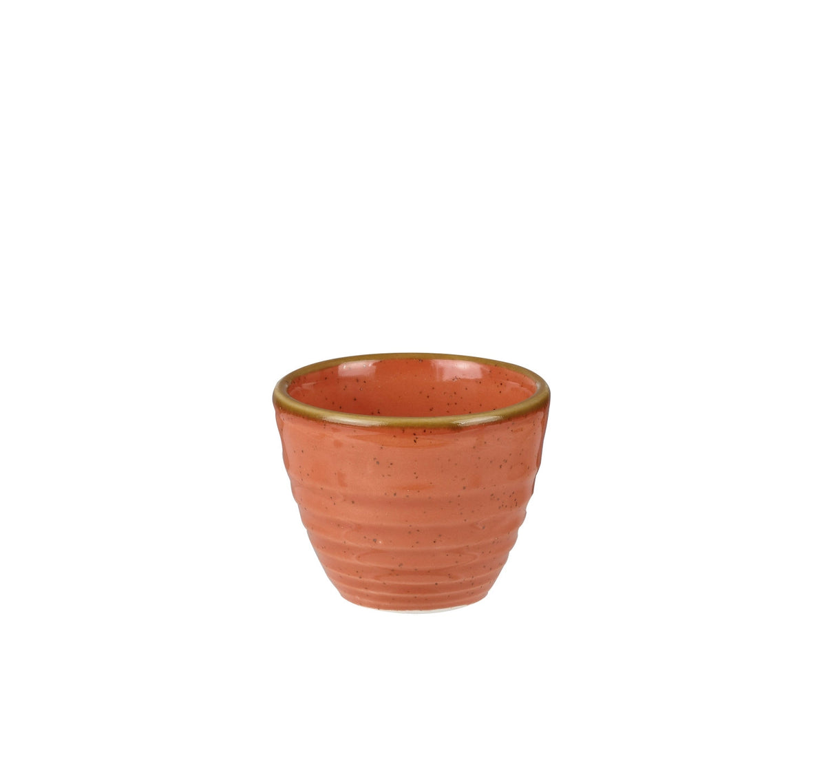 Stonecast Spiced Orange Becher geriffelt 5.7cl in Orange präsentiert im Onlineshop von KAQTU Design AG. Tasse ist von Churchill
