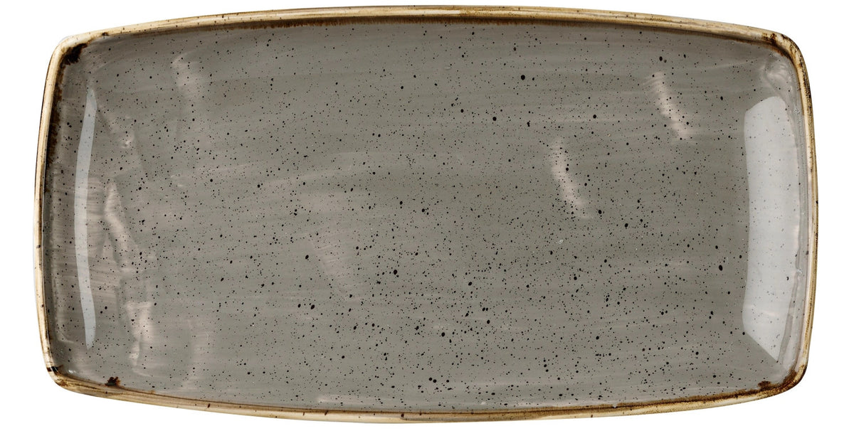 Stonecast Peppercorn Grey Platte rechteckig 35x18.5cm in Silber präsentiert im Onlineshop von KAQTU Design AG. Platte ist von Churchill