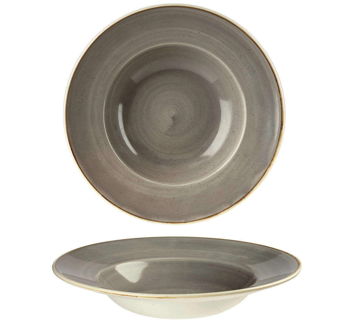 Stonecast Peppercorn Grey Teller tief Fahne 24cm in Silber präsentiert im Onlineshop von KAQTU Design AG. Teller ist von Churchill
