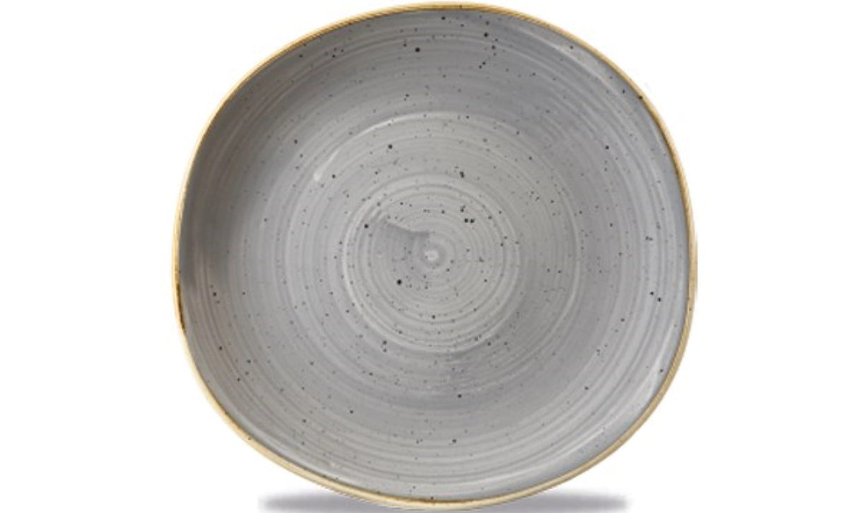 Stonecast Peppercorn Grey Organic Teller flach 26.4cm in Silber präsentiert im Onlineshop von KAQTU Design AG. Teller ist von Churchill