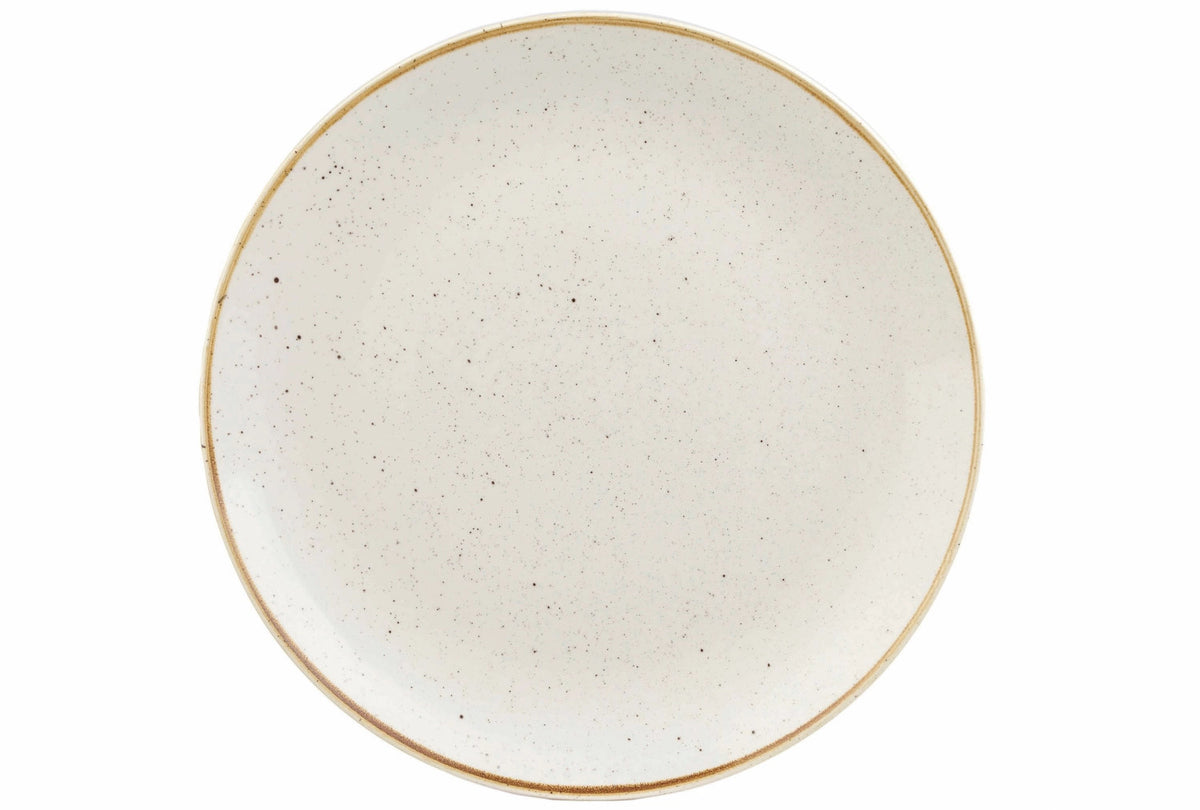 Stonecast Barley White Coupe Teller flach 32.4cm in Weiss präsentiert im Onlineshop von KAQTU Design AG. Teller ist von Churchill