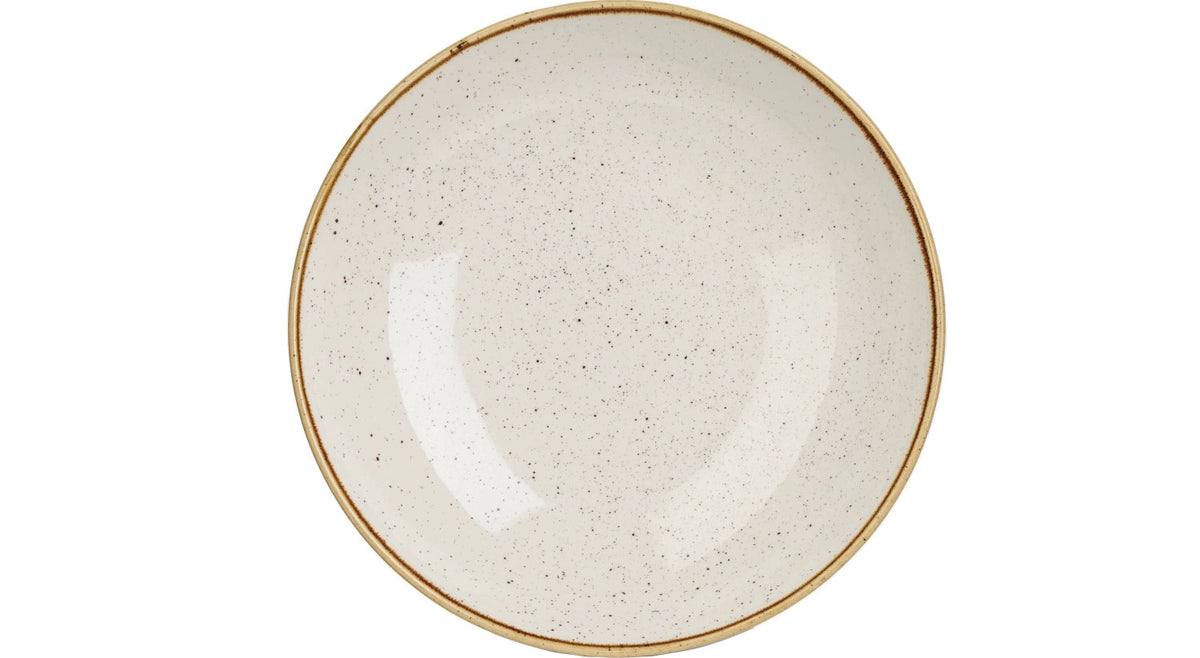 Stonecast Barley White Coupe Teller tief 18.2cm in Weiss präsentiert im Onlineshop von KAQTU Design AG. Teller ist von Churchill