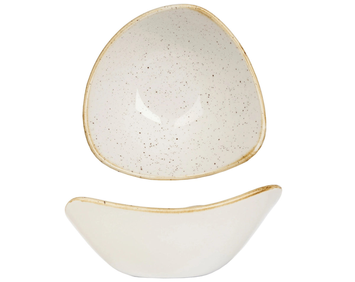 Stonecast Barley White Triangel Schüssel 15.3cm, 26cl in Weiss präsentiert im Onlineshop von KAQTU Design AG. Teller ist von Churchill