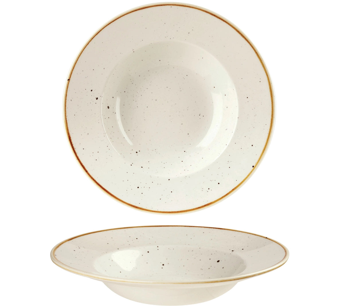 Stonecast Barley White Teller tief Fahne 24cm in Weiss präsentiert im Onlineshop von KAQTU Design AG. Teller ist von Churchill