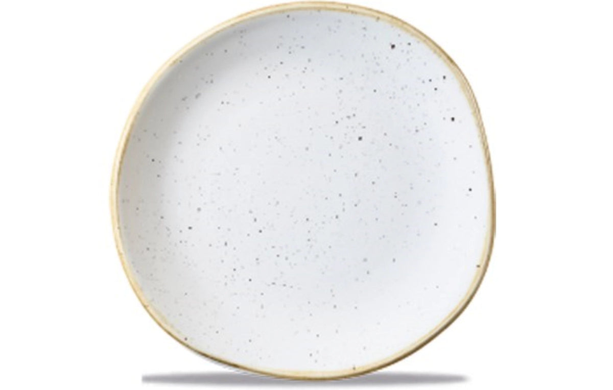 Stonecast Barley White Organic Teller flach 18.6cm in Weiss präsentiert im Onlineshop von KAQTU Design AG. Teller ist von Churchill