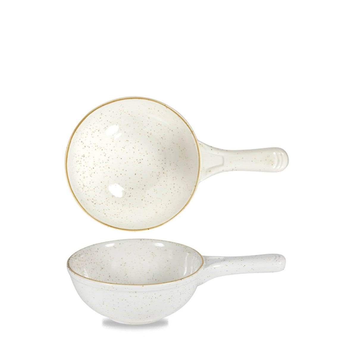 Stonecast Barley White Kasserolle tief 24.5cm 57cl in Weiss präsentiert im Onlineshop von KAQTU Design AG. Küchenhelfer ist von Churchill