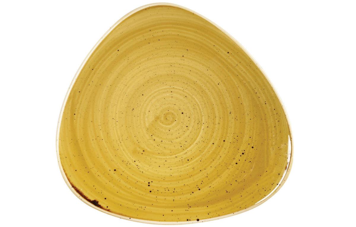 Stonecast Mustard Yellow Triangel Teller flach 31.1cm in Gelb präsentiert im Onlineshop von KAQTU Design AG. Teller ist von Churchill