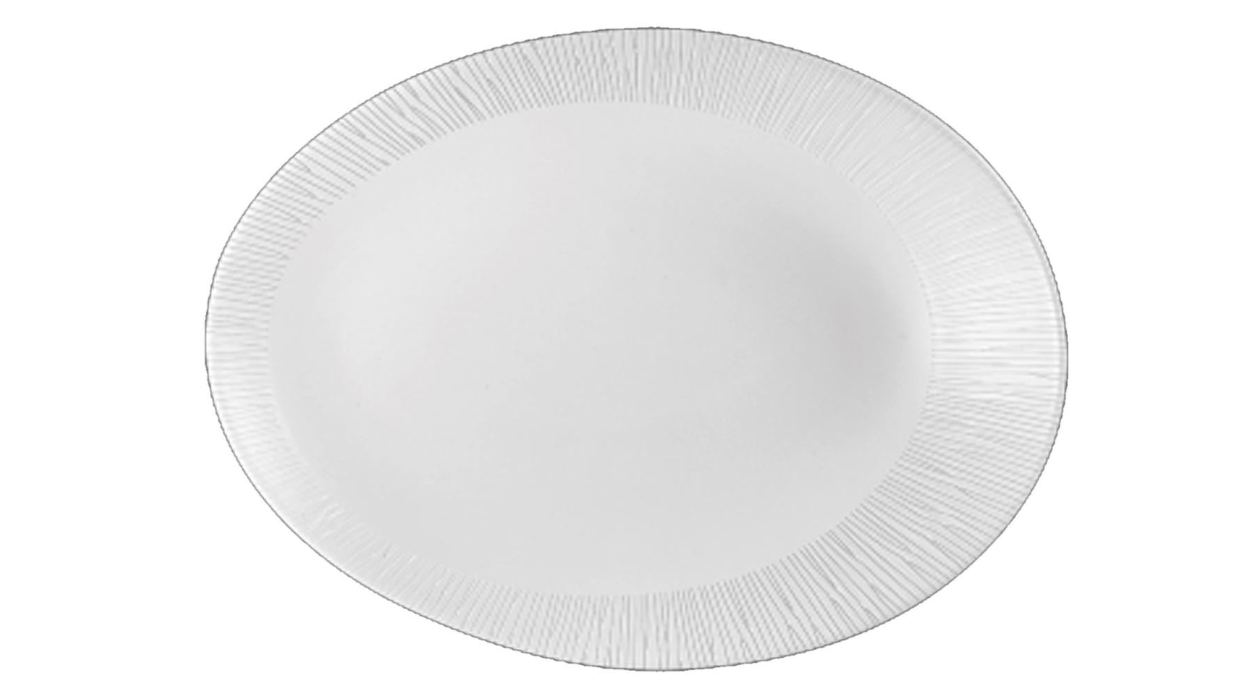 Bamboo White Teller oval 34.6x26.3x5cm in Weiss präsentiert im Onlineshop von KAQTU Design AG. Teller ist von Churchill