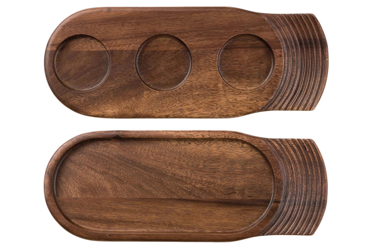 Alchemy Wood Holzbrett 35x14cm mit 3 Vertiefungen in Braun präsentiert im Onlineshop von KAQTU Design AG. Platte ist von Churchill