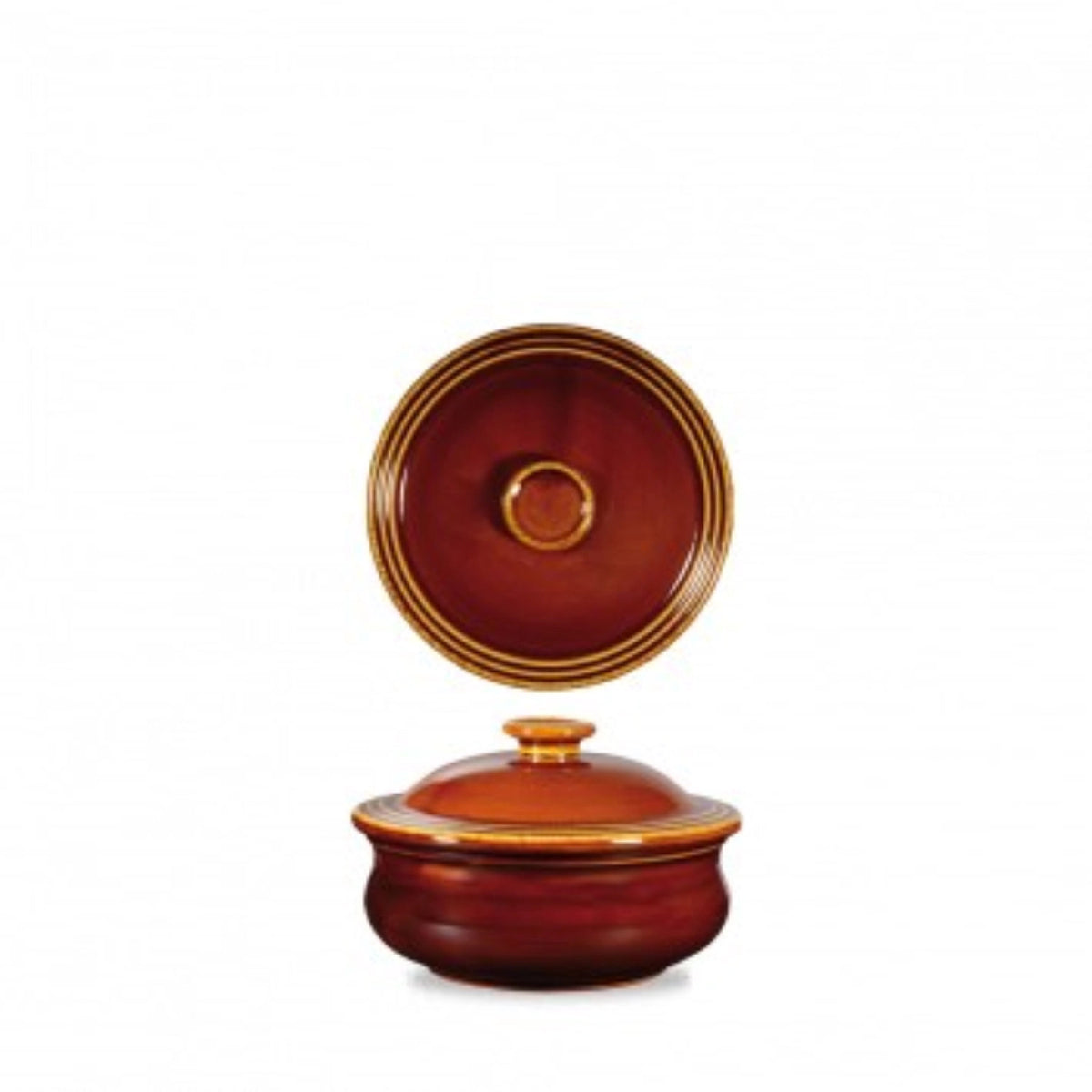 Rustics Brown Topf mit Deckel 43cl, D 14cm in Braun präsentiert im Onlineshop von KAQTU Design AG. Küchenhelfer ist von Churchill