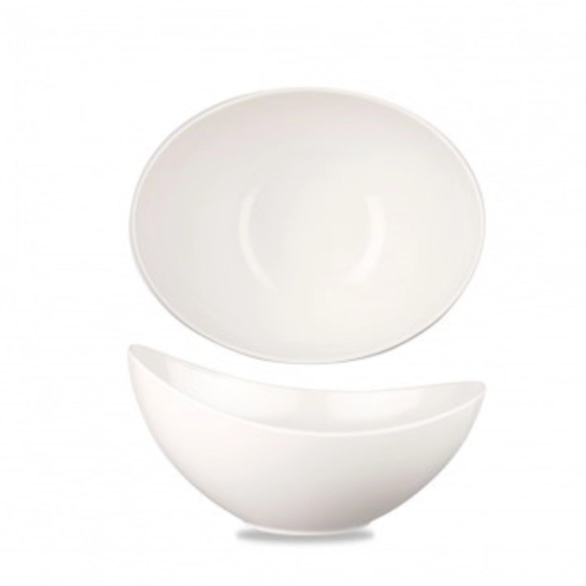 Alchemy Melamine White Moonstone Buffet Schüssel 25x19.5x12. in Weiss präsentiert im Onlineshop von KAQTU Design AG. Schüssel ist von Churchill