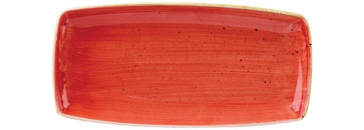 Stonecast Berry Red Platte rechteckig 35x18.5cm in Rot präsentiert im Onlineshop von KAQTU Design AG. Platte ist von Churchill