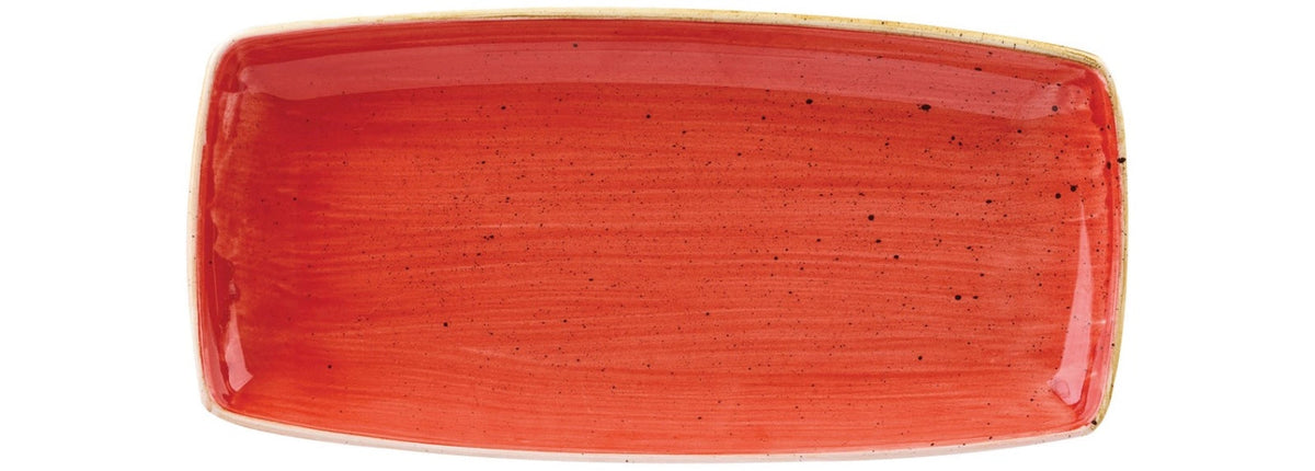Stonecast Berry Red Platte rechteckig 29.5x15cm in Rot präsentiert im Onlineshop von KAQTU Design AG. Platte ist von Churchill