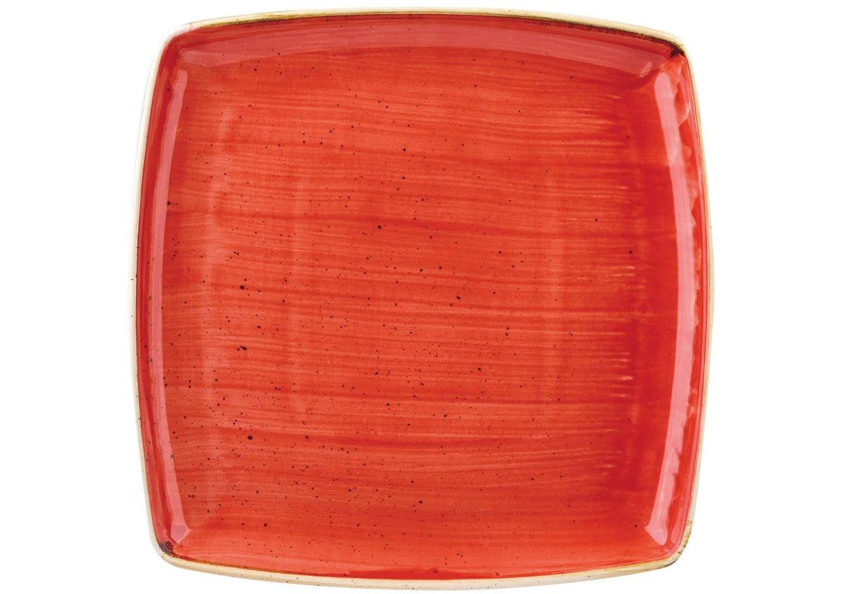 Stonecast Berry Red Platte quadratisch 26.8x26.8cm in Rot präsentiert im Onlineshop von KAQTU Design AG. Platte ist von Churchill