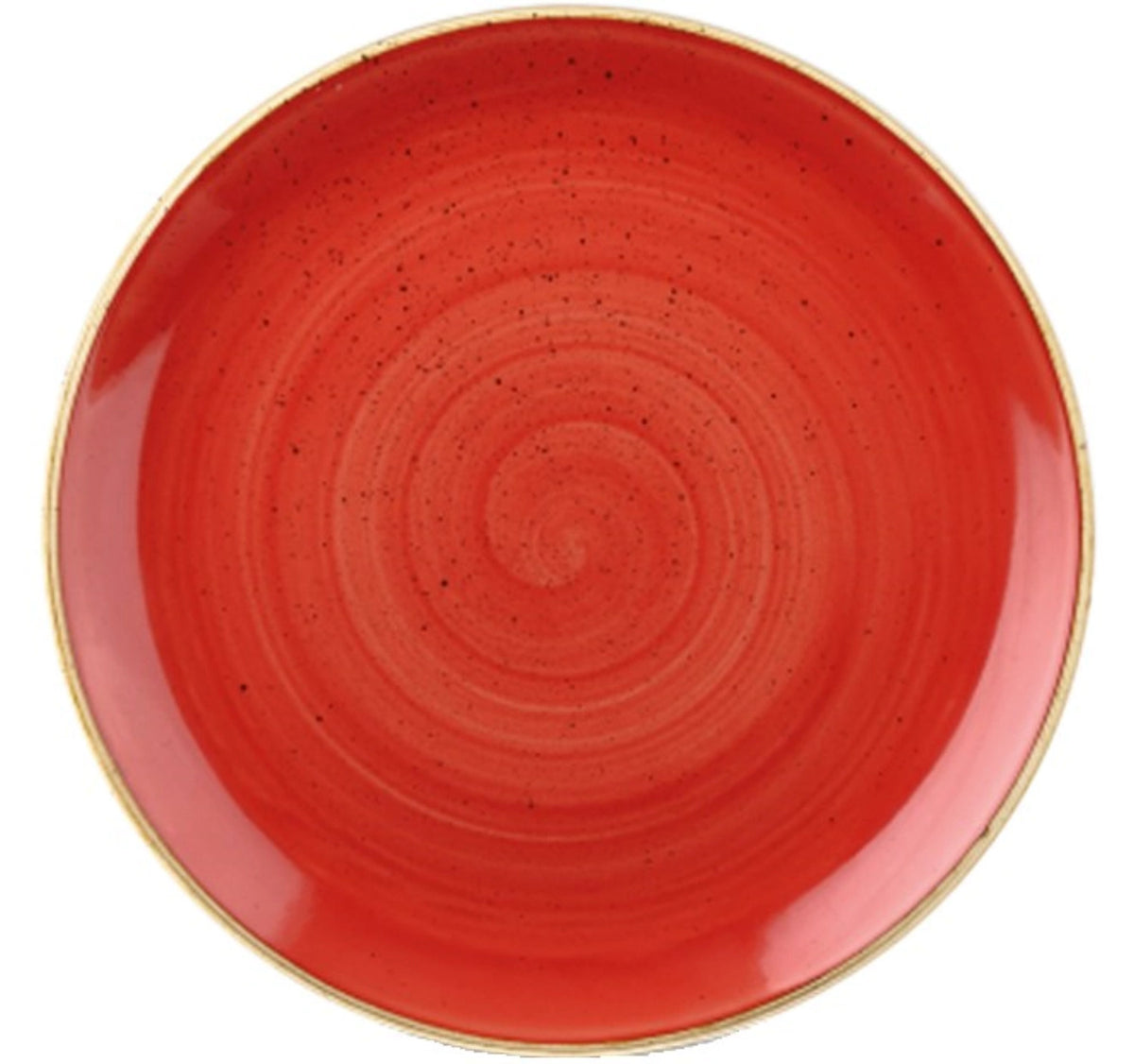Stonecast Berry Red Coupe Teller flach 32.4cm in Rot präsentiert im Onlineshop von KAQTU Design AG. Teller ist von Churchill