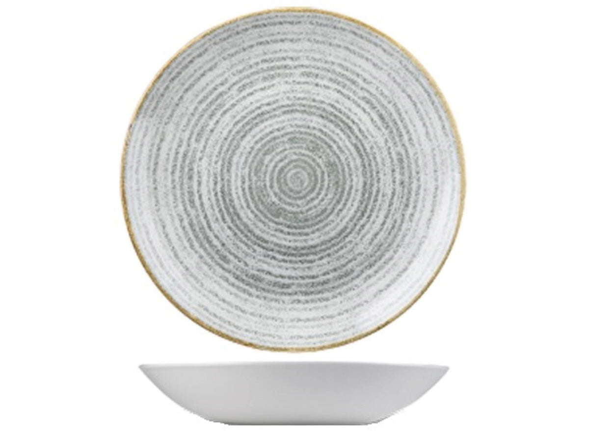 S.P. Homespun Stone Grey Coupe Teller tief 18.2cm in Silber präsentiert im Onlineshop von KAQTU Design AG. Teller ist von Churchill