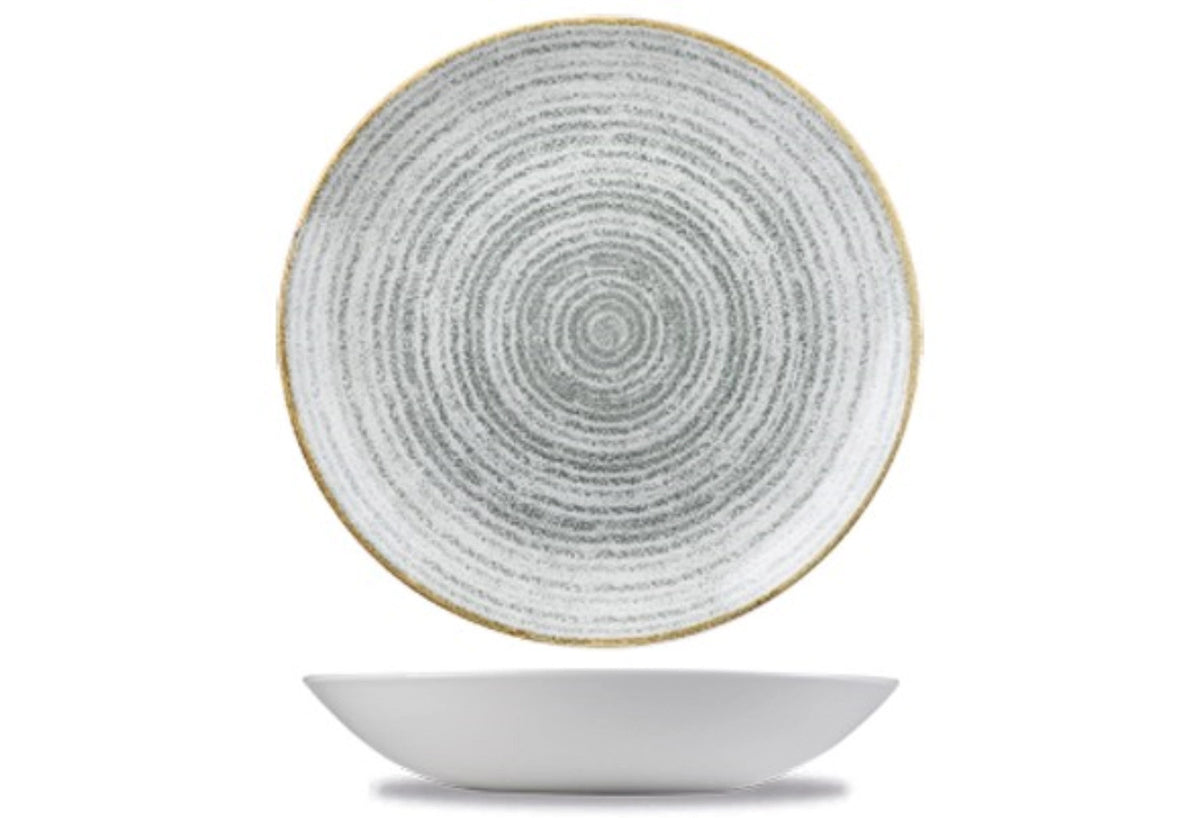 S.P. Homespun Stone Grey Coupe Teller tief 24.8cm in Silber präsentiert im Onlineshop von KAQTU Design AG. Teller ist von Churchill