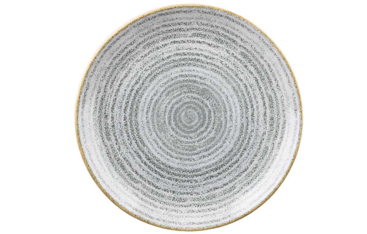 S.P. Homespun Stone Grey Coupe Teller flach 16.5cm in Silber präsentiert im Onlineshop von KAQTU Design AG. Teller ist von Churchill