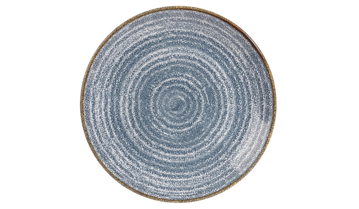 S.P. Homespun Slate Blue Coupe Teller flach 16.5cm in Blau präsentiert im Onlineshop von KAQTU Design AG. Teller ist von Churchill