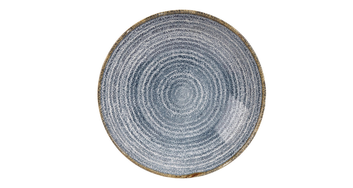 S.P. Homespun Slate Blue Coupe Teller tief 18.2cm in Blau präsentiert im Onlineshop von KAQTU Design AG. Teller ist von Churchill