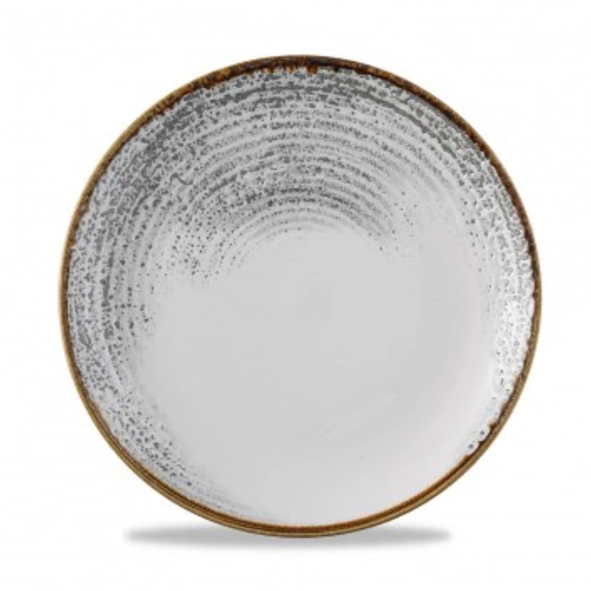 S.P. Homespun Accents Jasper Grey Coupe Teller 26cm in Silber präsentiert im Onlineshop von KAQTU Design AG. Teller ist von Churchill